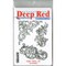 Deep Red Stamps Fleur Scroll Rubber Cling Stamp Set 3.2 x 4.2 inches
